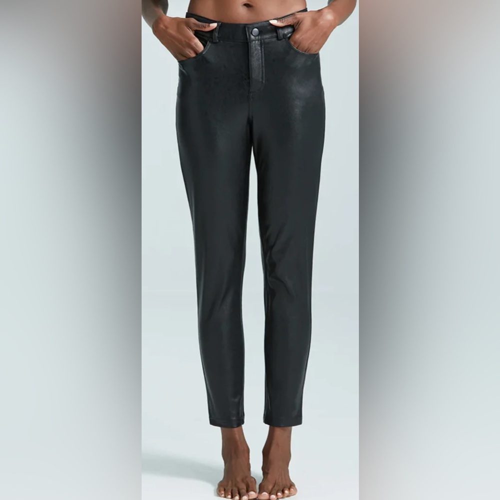 Commando Faux Leather Five Pocket Pant in Black